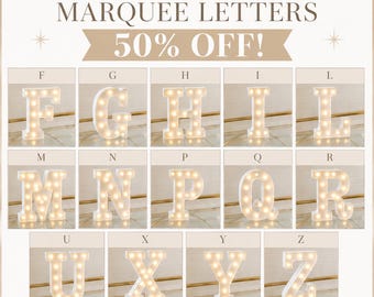 12" Marquee Lights | Light up Names | Party Decor | 12 Inch Marquee Letter Lights | Personalized Name