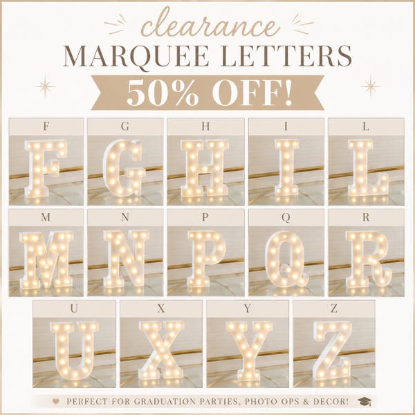 12" Marquee Lights | Light up Names | Party Decor | 12 Inch Marquee Letter Lights | Personalized Name