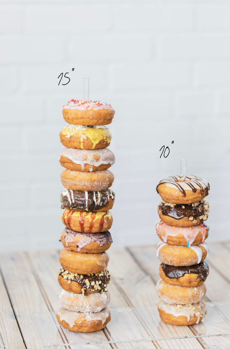 Clear Acrylic Donut Stands Donut Bar Donut Party Donut Holder Donut Wall Breakfast Bar Wedding Donut Stands image 7