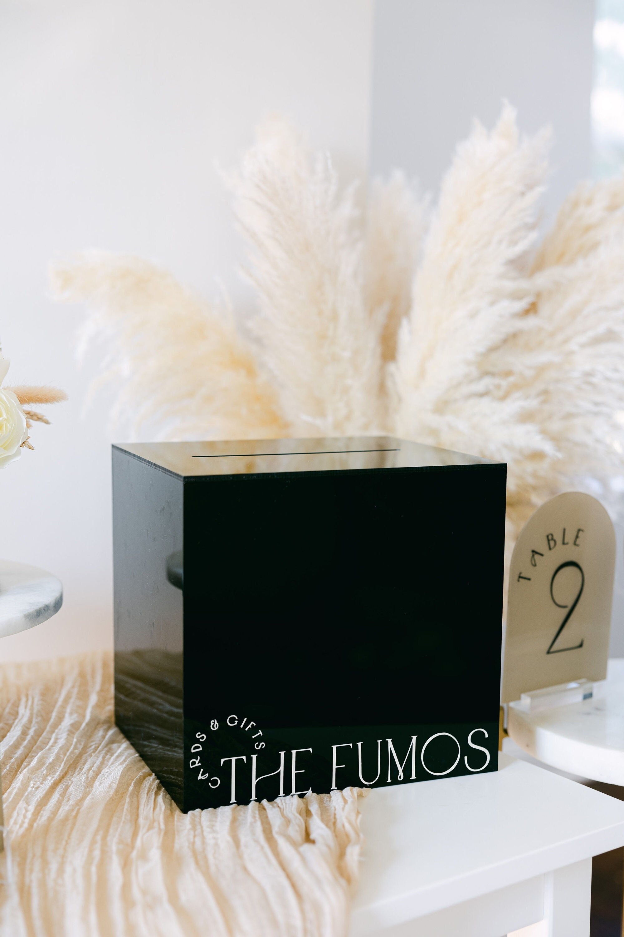 Black Acrylic Card Box I Acrylic Card Box With Lock and Key I Etsy