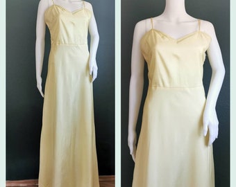 1940s Maxi Dress bias cut / Maxi Slip / 40s Underdress / 40s dress /