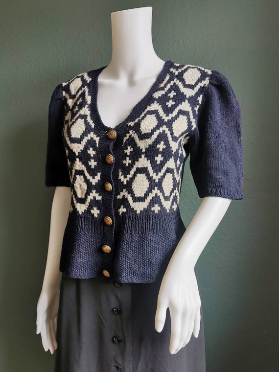 40s Vintage Knitted Sweater / Cardigan