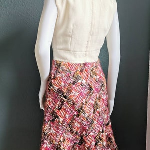 1970s 1960s Dress / Turtle Neck / Wool Skirt / Checked image 4