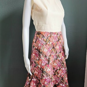 1970s 1960s Dress / Turtle Neck / Wool Skirt / Checked image 7