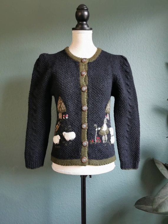 Vintage Folk Cardigan / Trachten Cardigan / Tyrole