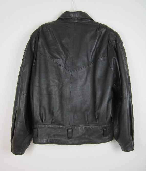 puffy leather jacket