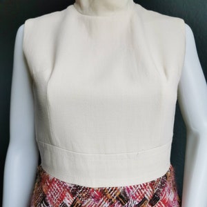 1970s 1960s Dress / Turtle Neck / Wool Skirt / Checked image 8