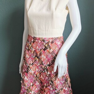 1970s 1960s Dress / Turtle Neck / Wool Skirt / Checked image 2