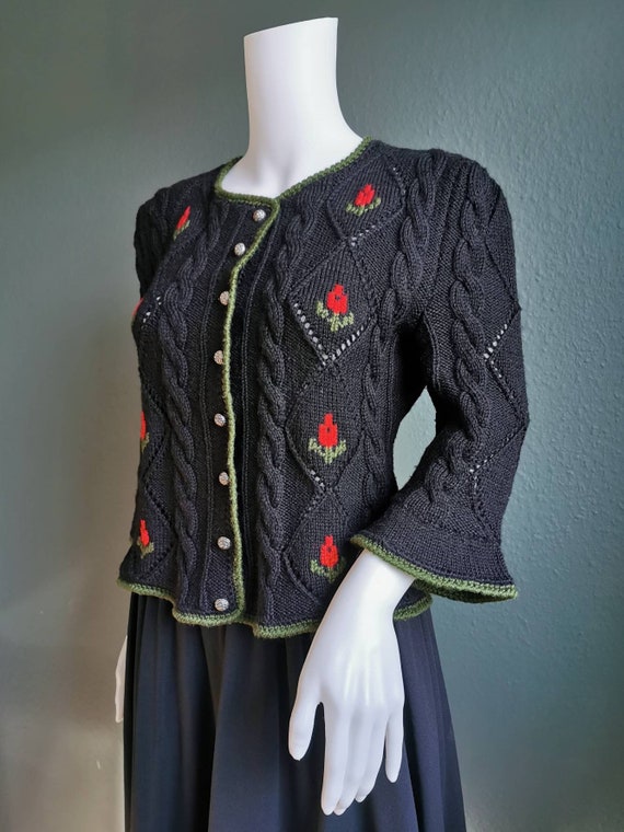 Vintage Folk Cardigan / Vintage Trachten Cardigan