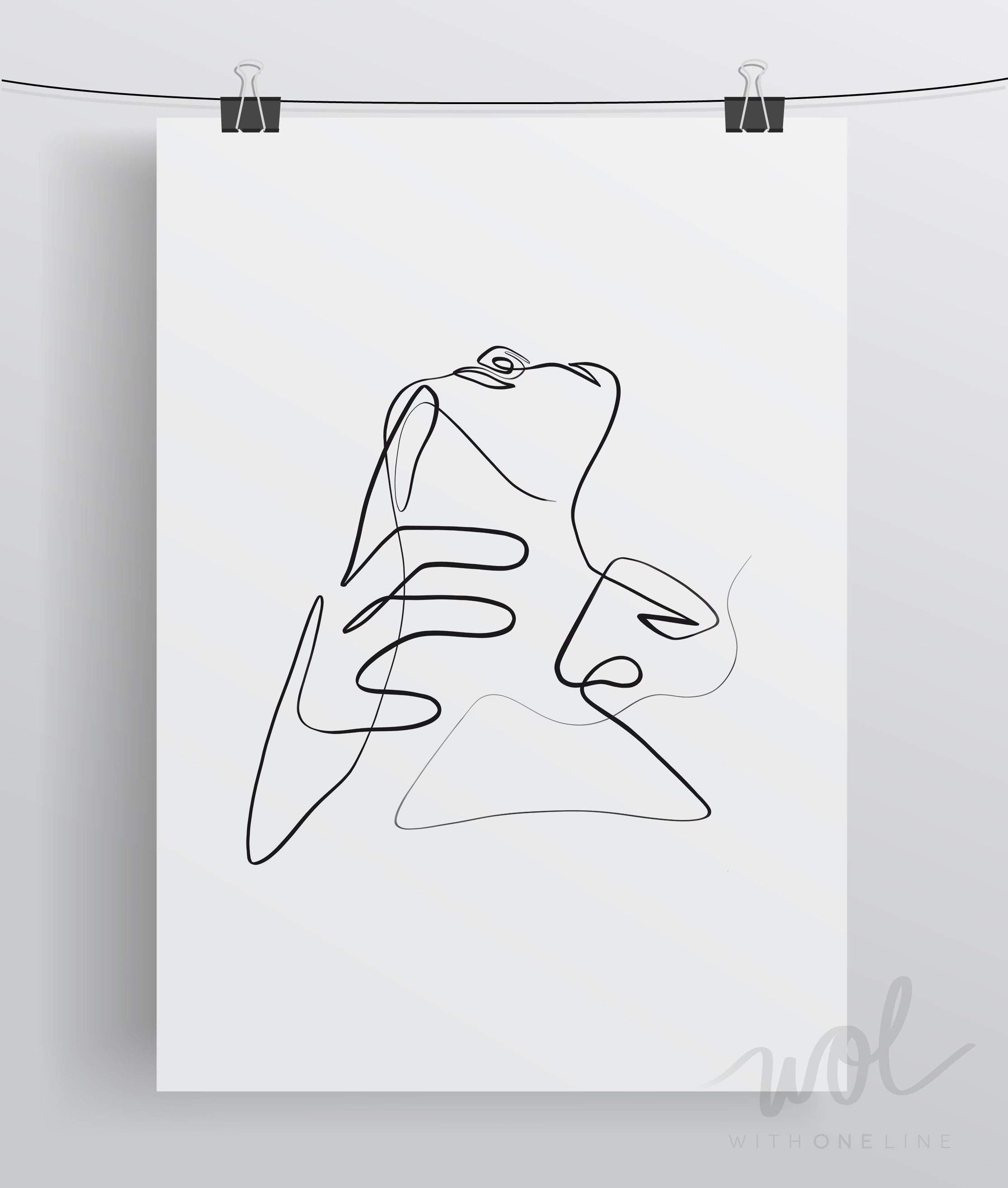Printable Wall Art, Minimal Wall Art, Modern Line Art, Abstract Line Art, Line Art Print, Minimal Print, Lovers Art, Minimalist Line Art