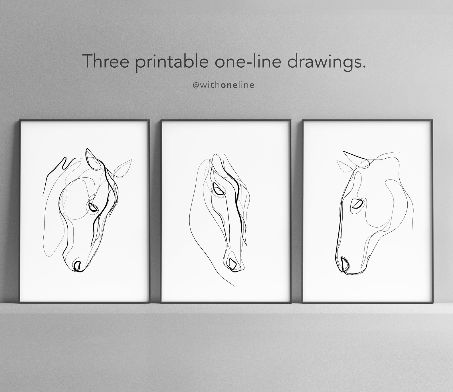 Horse Wall Art Horse Wall Decor Downloadable Horse Art Etsy