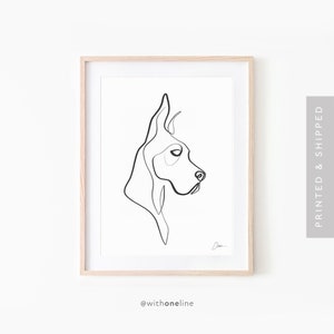 GREAT DANE One Line Art Continuous Drawing Great Dane - Etsy