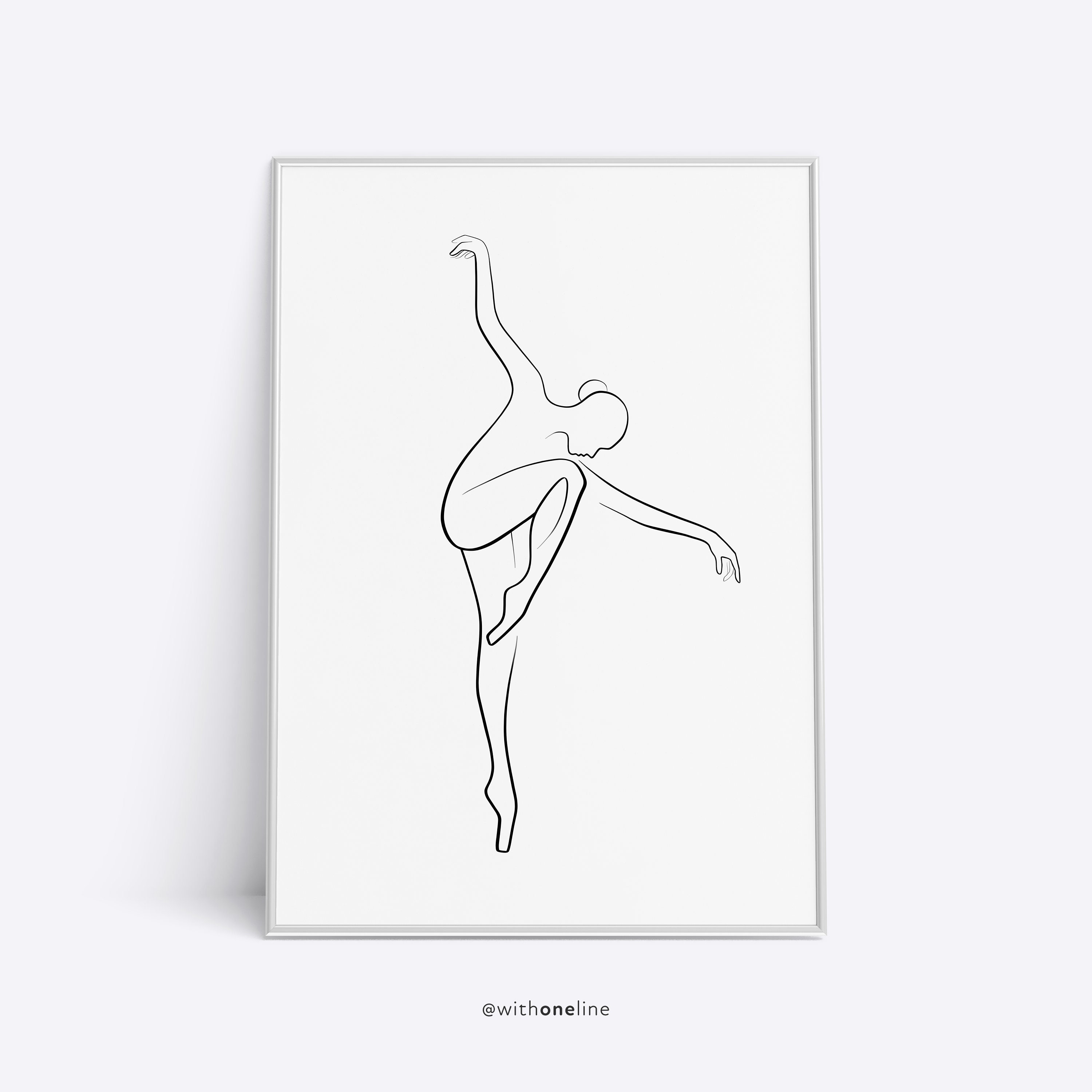 Set of 3 Ballet Dancers Printable Ballet Art Minimal Dance | Etsy