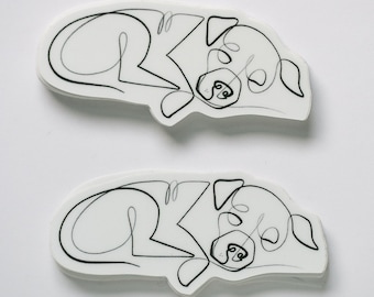 Set van 2 vinylstickers Pit Bull, Pibble Dog Mom Gifts