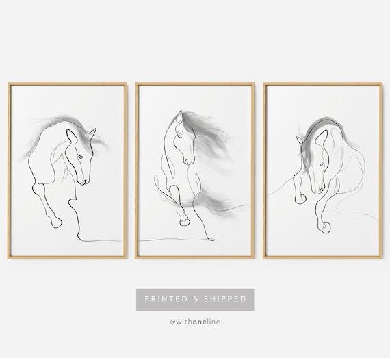 Canvas Art Print On The Wall Home Decortion Abstract Horse Animal Pictures  Printed Oil Painting For Living Room Decoration  Painting  Calligraphy   AliExpress