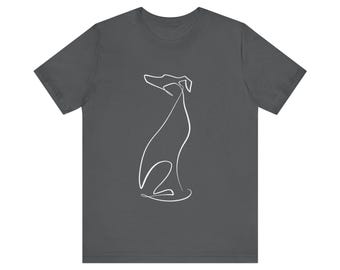 WHIPPET Tshirt | Dog Shirt | Italian Greyhound | Single Line Art Fashion | Bella+Canvas Unisex Size Sm-2XL