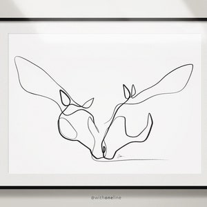 Digital Downloadable Horse Line Art Print | Equine Horse Wall Decor | Printable Horse One Line Drawing | Abstract Horse Print