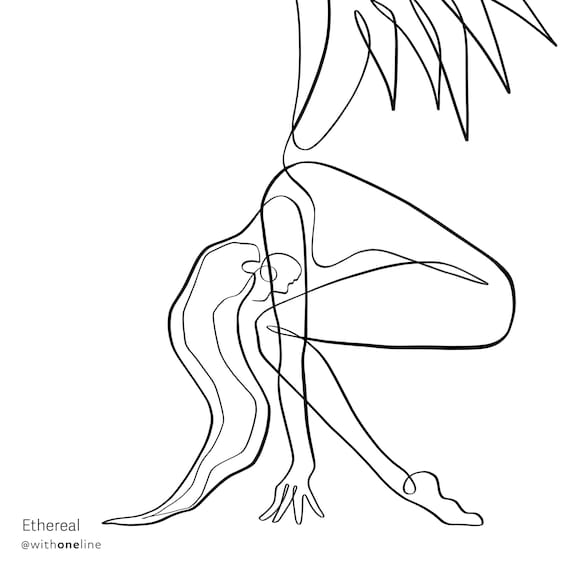 Sofortiger Download Abstrakte Kunst Yoga Kunst Schwarz Und Etsy