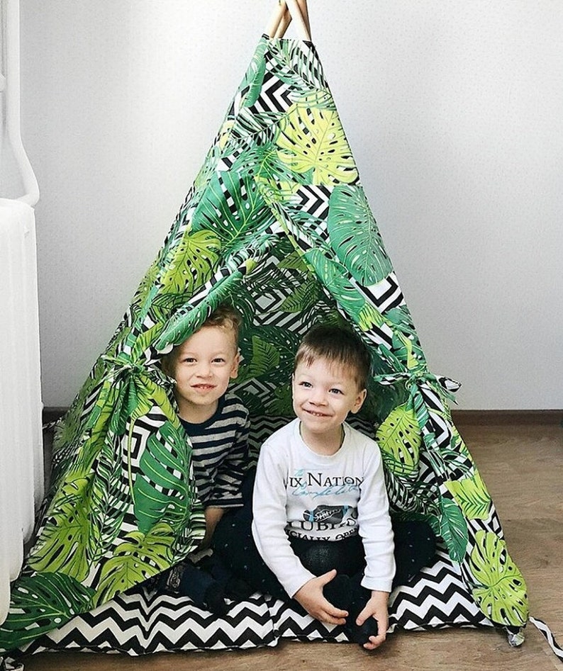 Teepee kids Teepee Playhouse Play Teepee Play Tent Tipi Tipi Enfant Kids Teepee Pink Gray Stars Teepee Tent Childrens Teepee