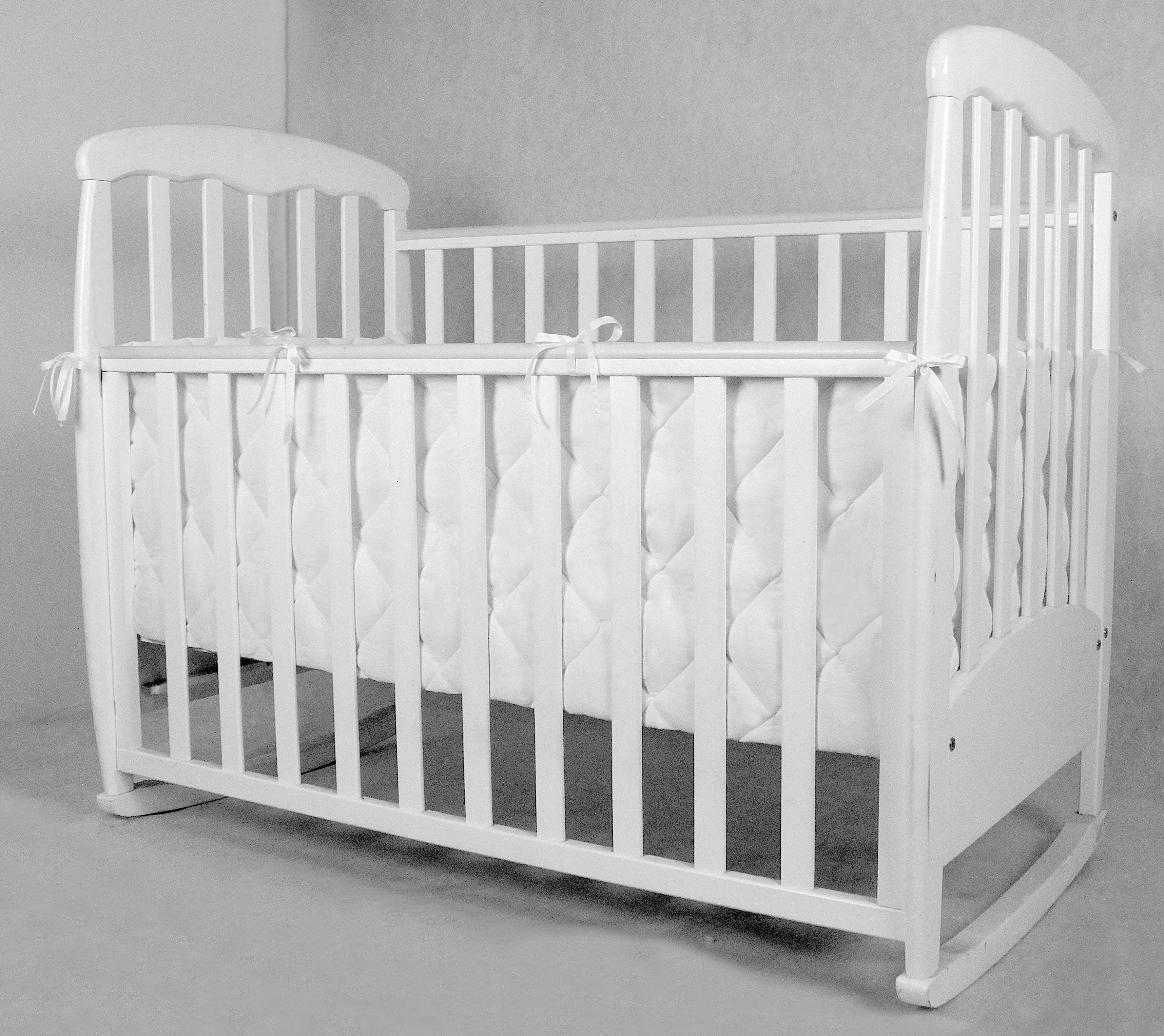 Crib bumpers White Cot bumper Crib rail cover Crib rail Etsy
