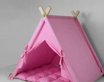 Pet House Solid Pink, Dog Bed, Cat Bed, Pet Bed, Dog Teepee, Dog House, Rabbit House, Cat Teepee, Pet Teepee