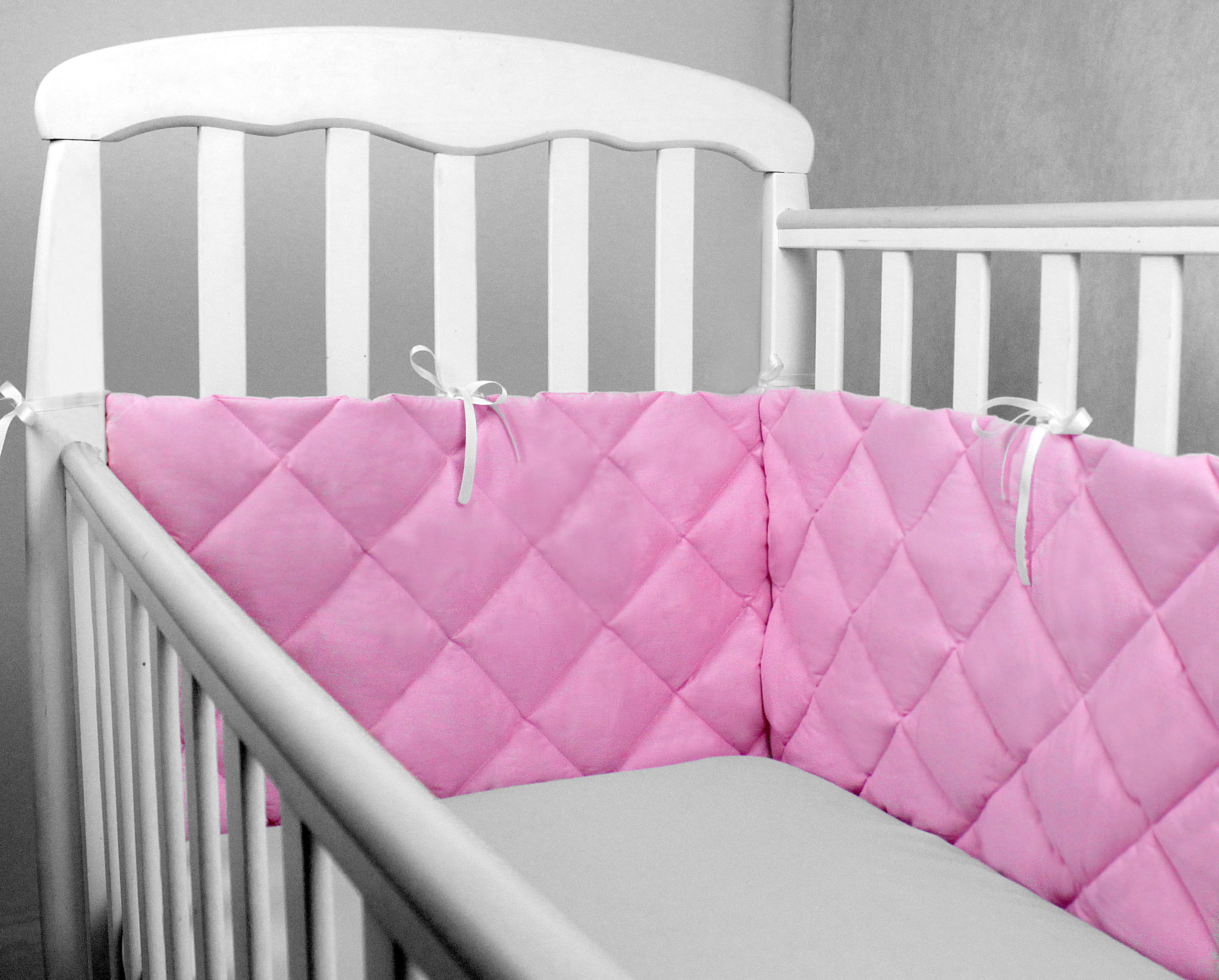 Crib Bumpers Pink Girl Cot Bumper Crib Rail Cover Crib Rail Etsy