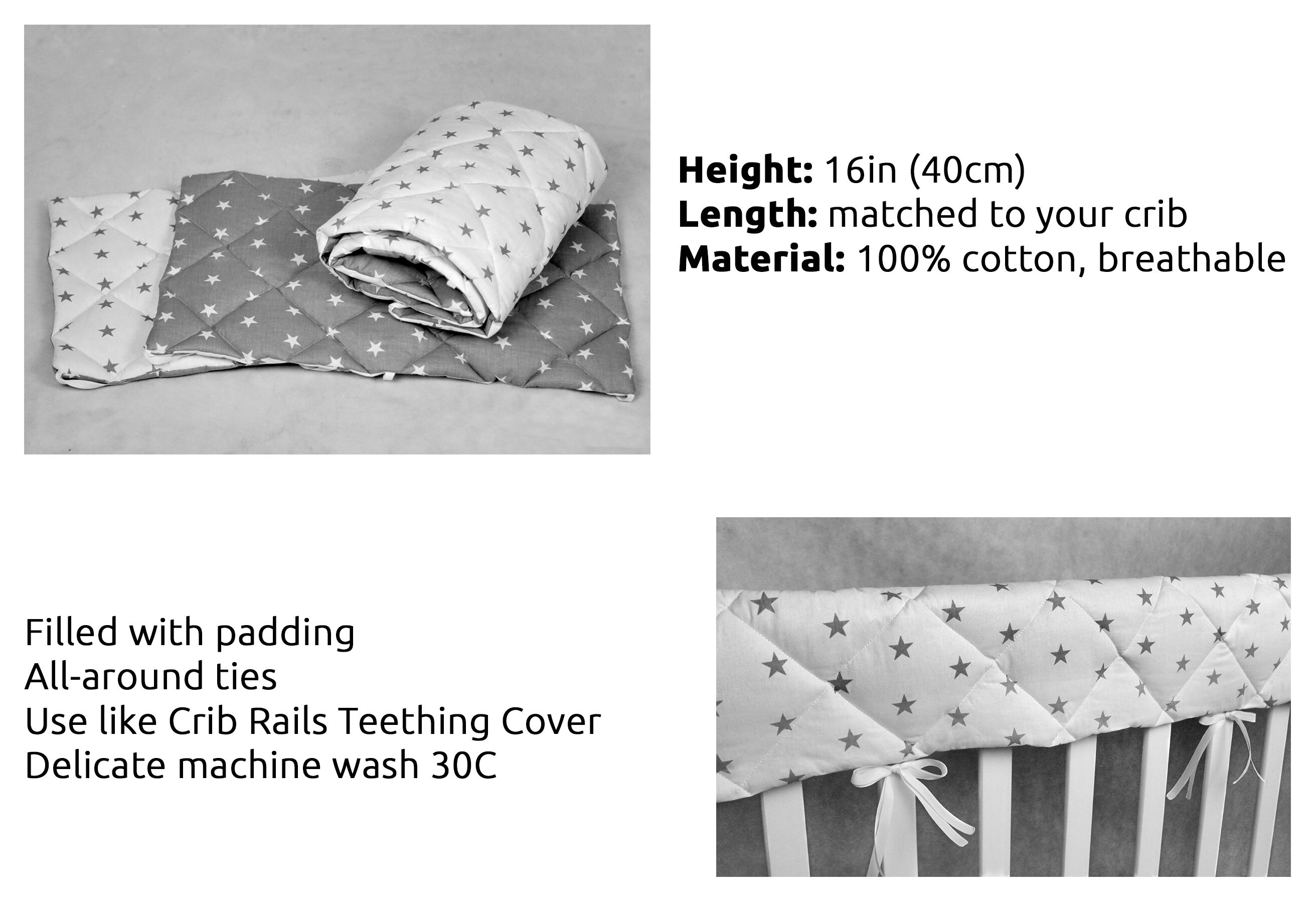 Crib bumpers Woodland Animals Cot bumper Crib rail cover Etsy