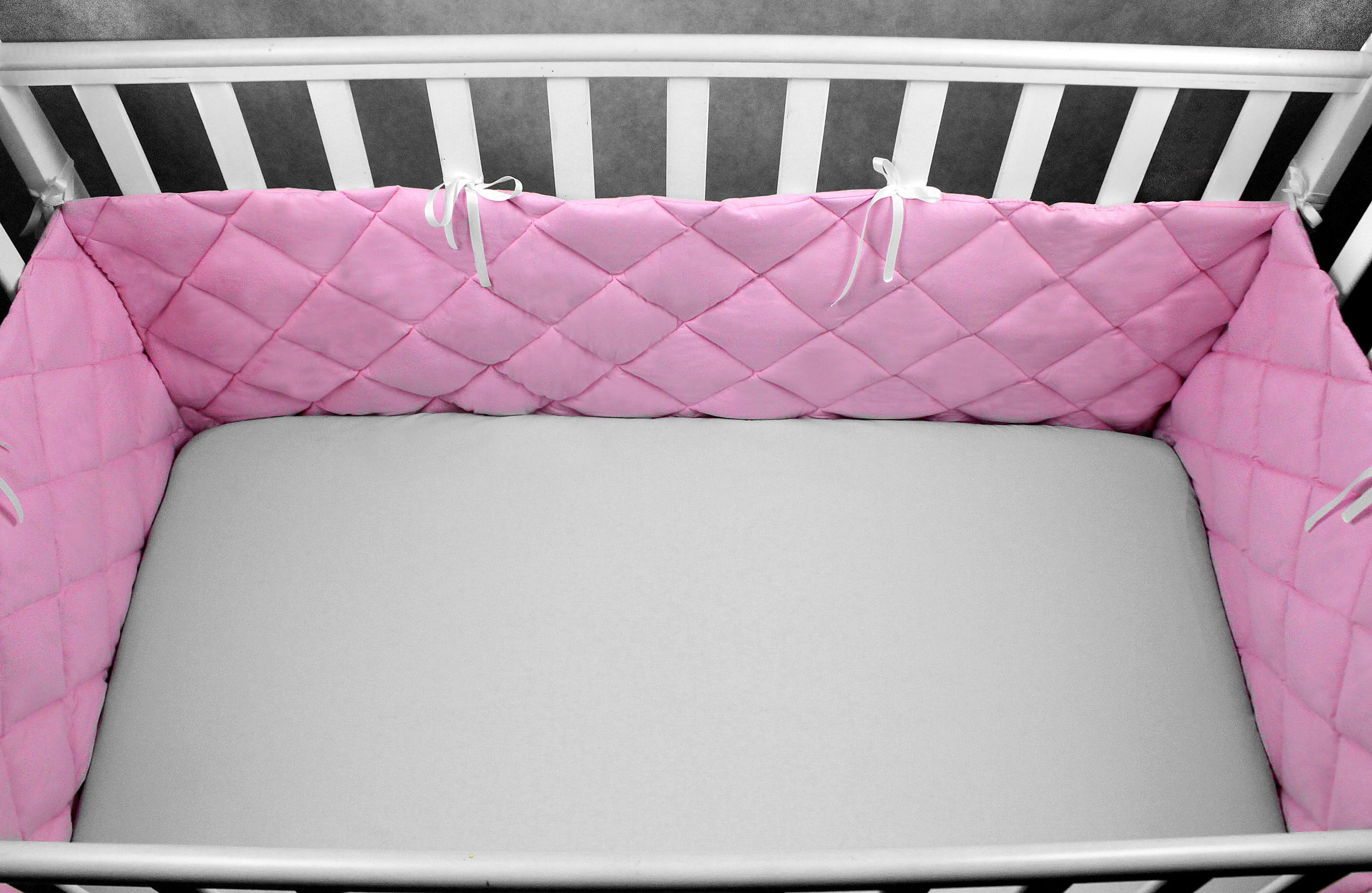 Crib Bumpers Pink Girl Cot Bumper Crib Rail Cover Crib Rail Etsy
