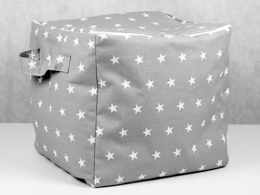 Toy Hamper Star Gray, Nursery Toy Bin, Toy Basket, Nursery Organizer