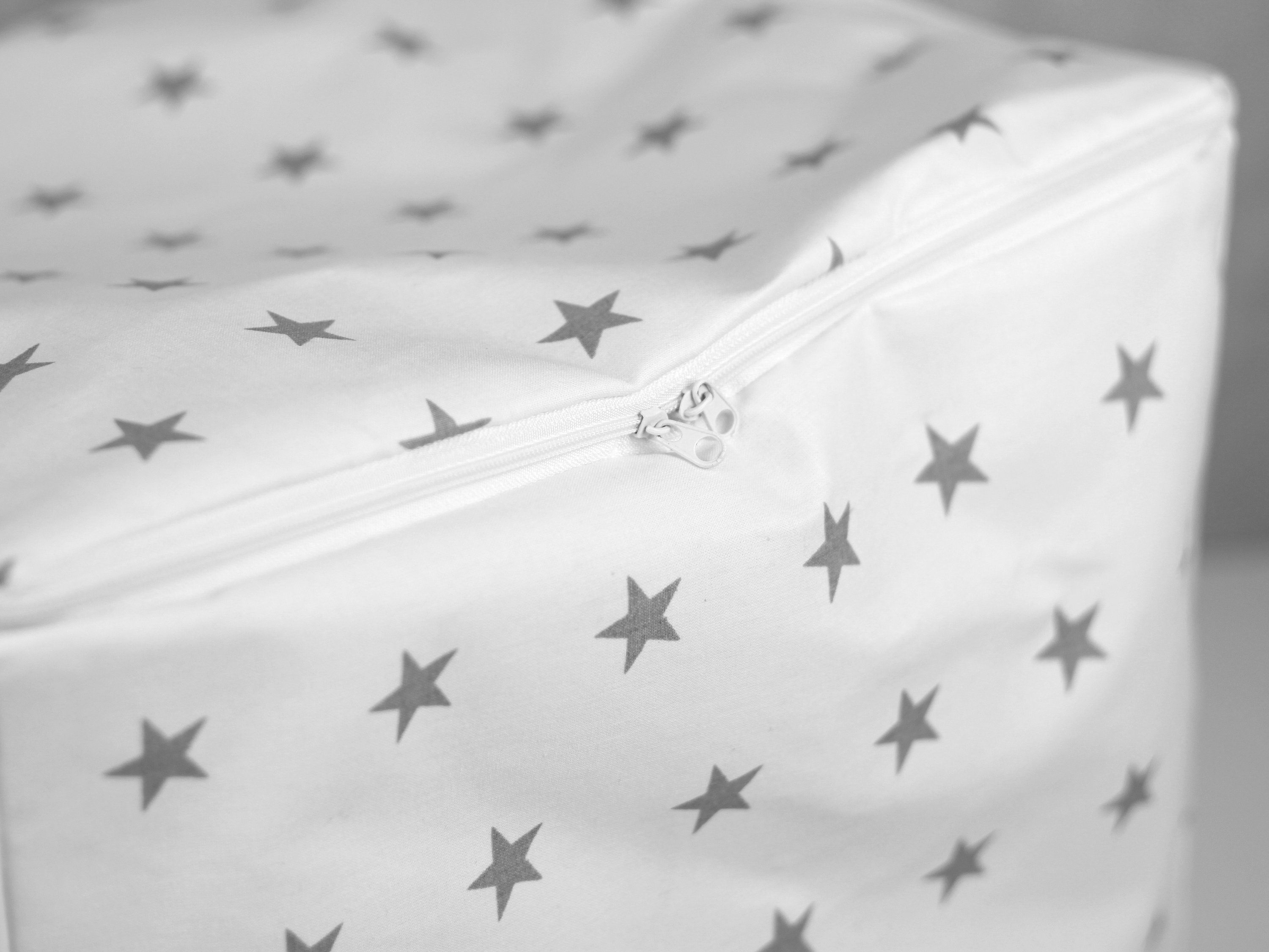 Toy Hamper Star Gray Nursery Toy Bin Toy Basket Nursery Etsy