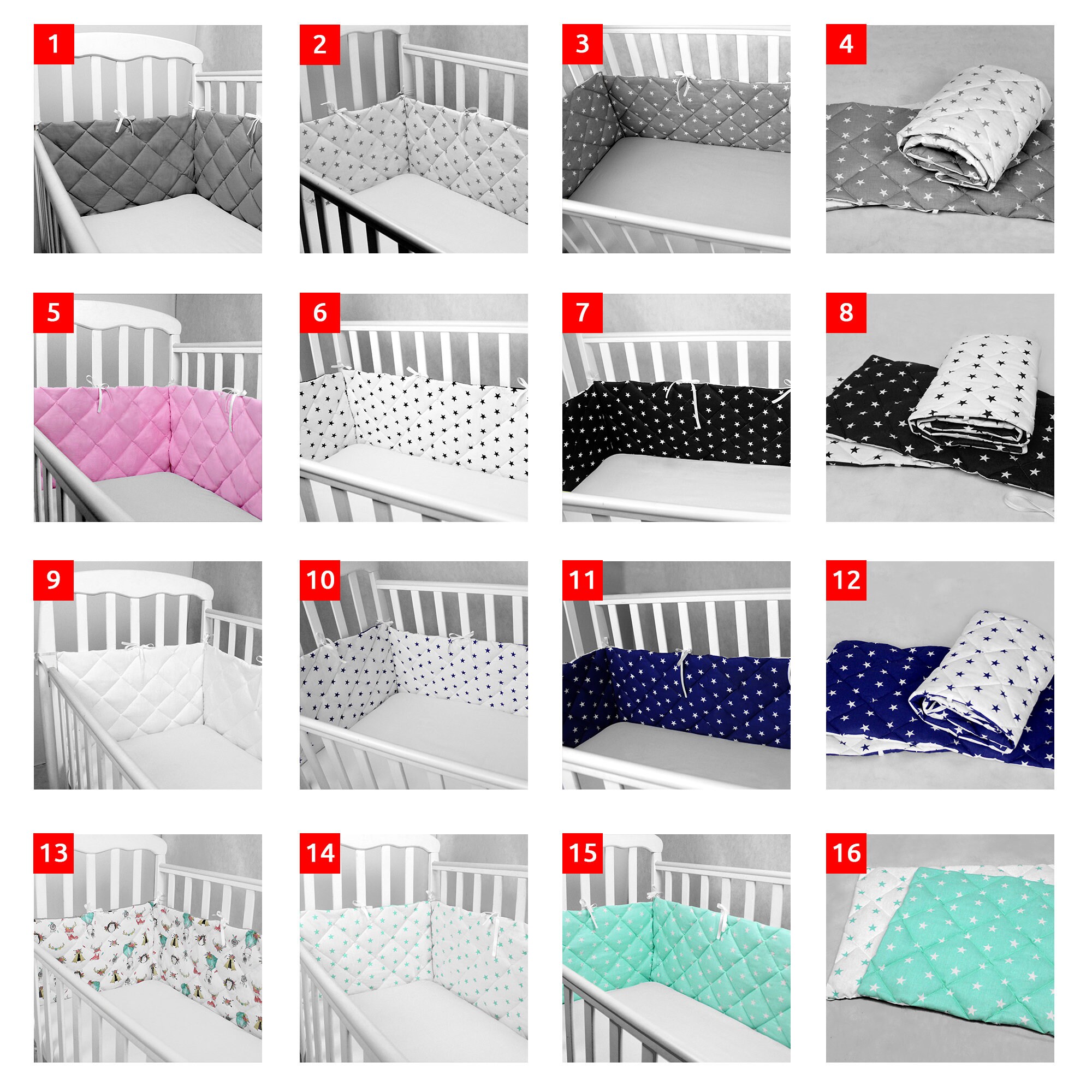 Crib bumpers Woodland Animals Cot bumper Crib rail cover Etsy