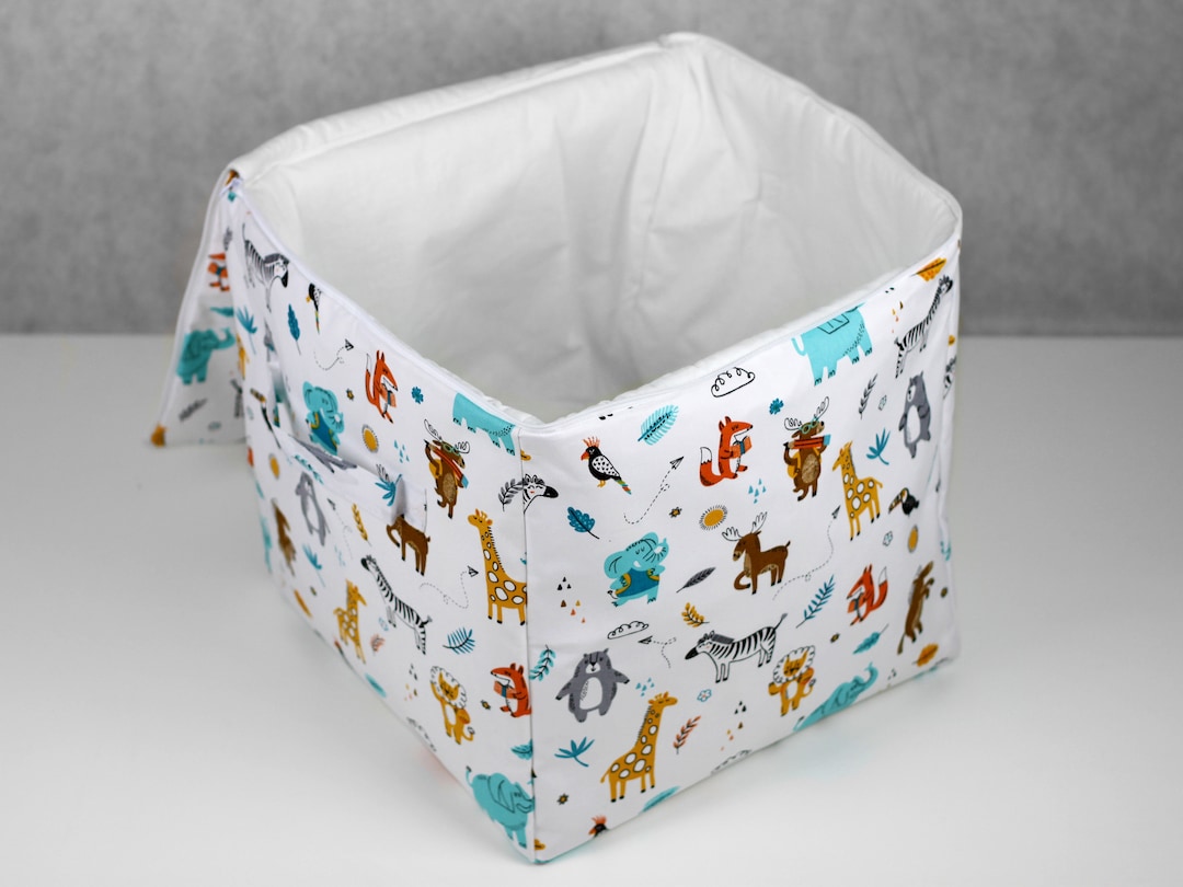 Toy Hamper Animals Nursery Toy Bin Toy Basket Nursery Etsy