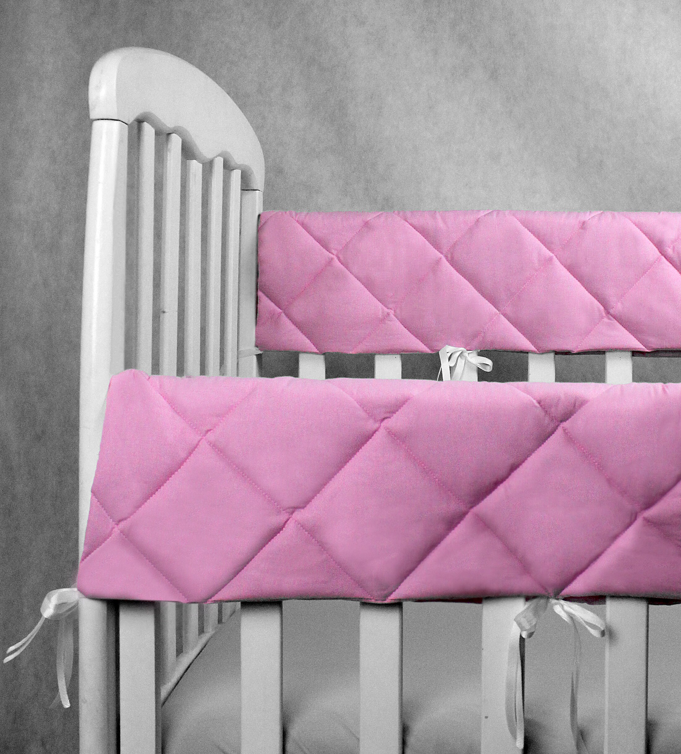 Crib Bumpers Pink Girl Cot Bumper Crib Rail Cover Crib Rail Etsy