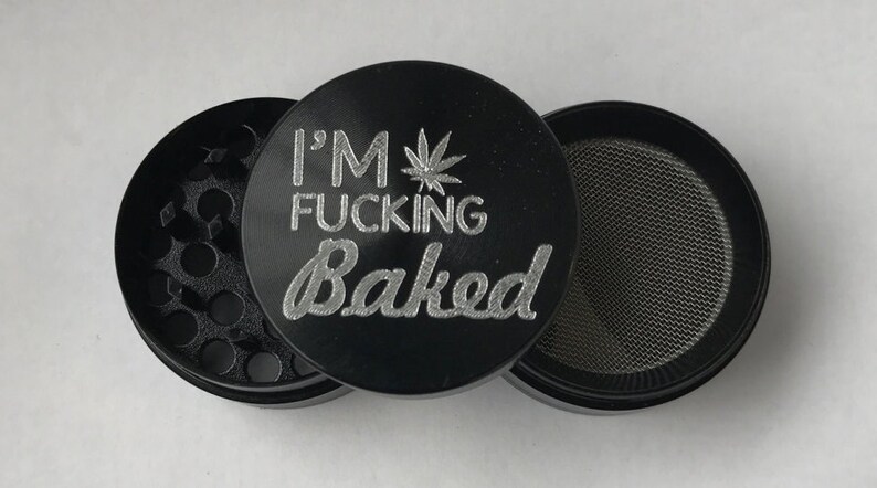I/'m Baked Marijuana Lasts forever art gift Custom funny 4 piece metal herb grinder weed PREMIUM Quality cannabis 420 novelty