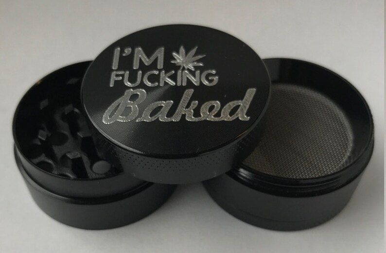 I/'m Baked Marijuana Lasts forever art gift Custom funny 4 piece metal herb grinder weed PREMIUM Quality cannabis 420 novelty