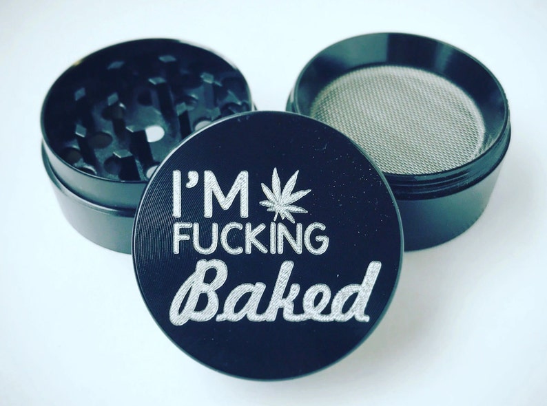 I/'m Baked Marijuana Lasts forever art gift Custom funny 4 piece metal herb grinder weed PREMIUM Quality cannabis 420 novelty