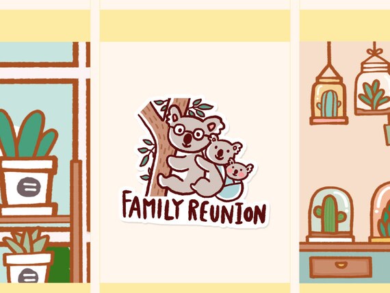 cute family reunion sticker family reunion planner stickers | etsy