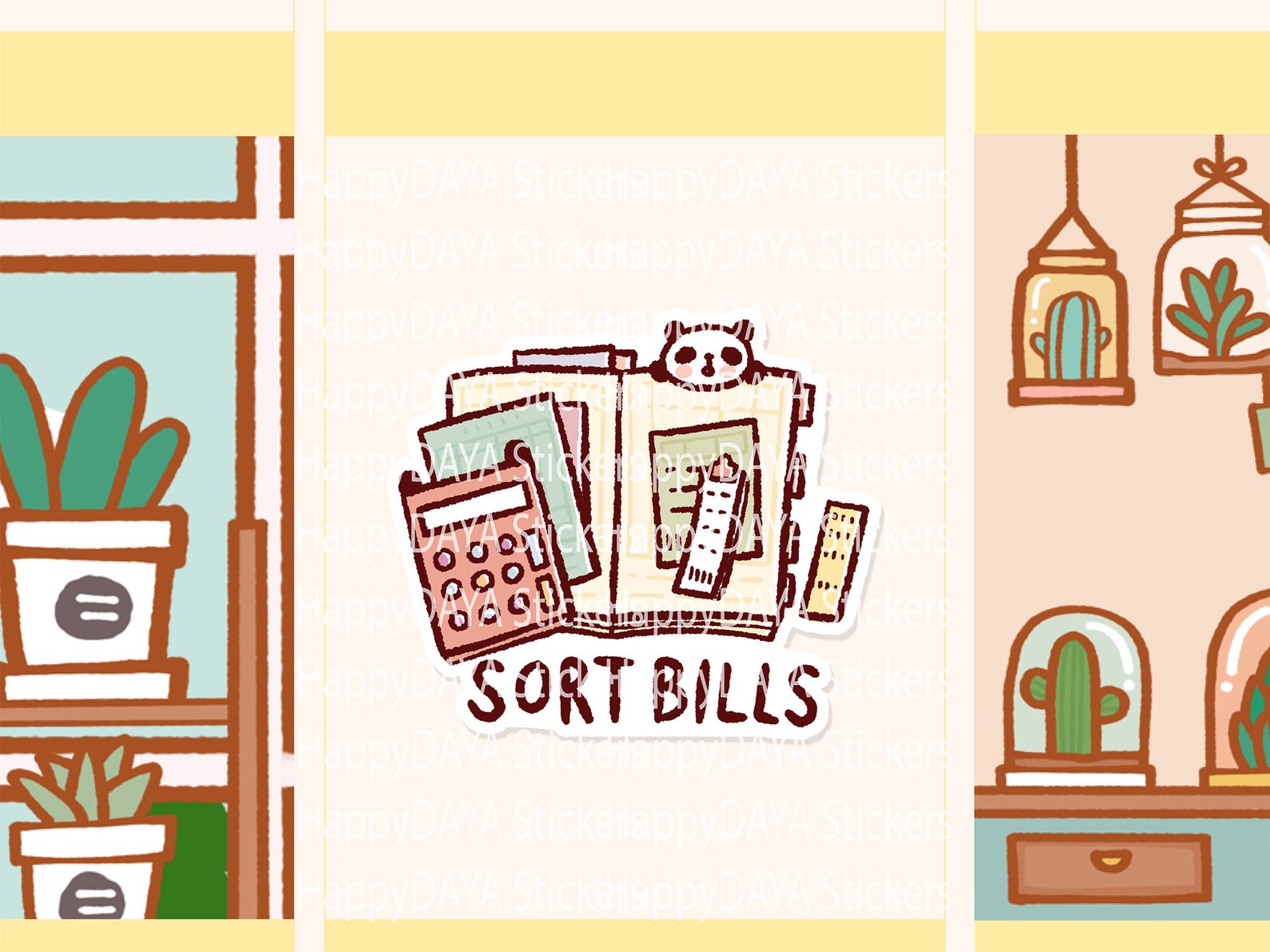 Cute Sort bills Stickers Cute Bills Stickers Cute Finance | Etsy