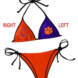 Custom College Bikini, Graduation Bikini, Graduation Gift, College Bikini, School Bikini, Bed Party Bikini, Team Bikini for College Merch