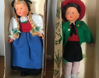 Austrian/Dutch whistling dolls, set of two, free shipping