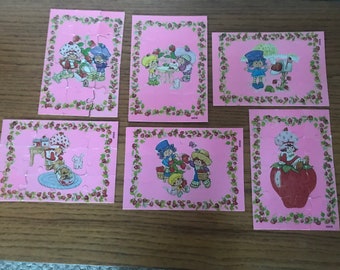 Strawberry Shortcake cardboard puzzles set of six