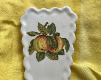 Wall pocket vase vintage with fruit design Mid century modern