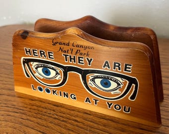 Wooden eyeglass holder vintage souvenir Grand Canyon