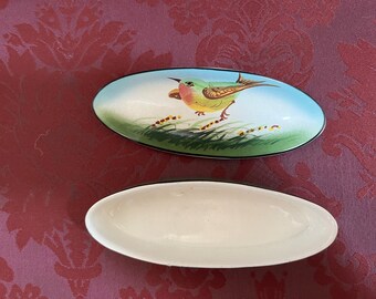 Bristolware, Pountney England est. 1896 Trinket Dish with bird