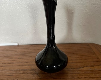 Van Briggle Pottery damaged bud vase black flower vase