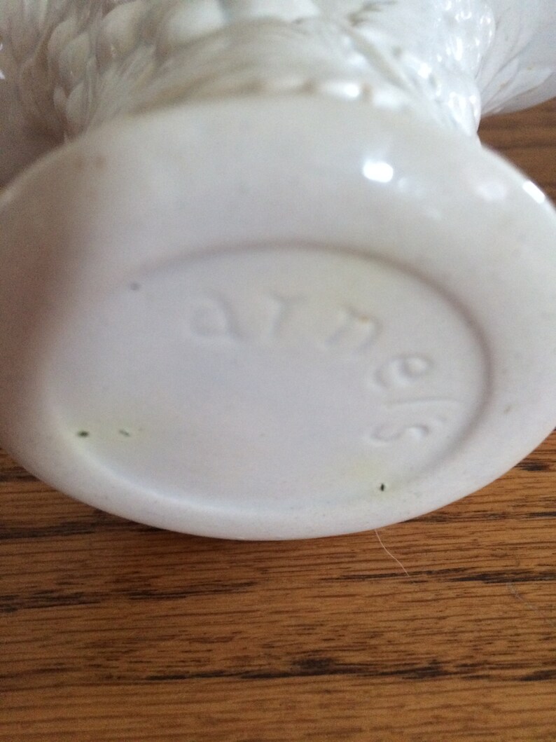 Arnels Pottery Grapevine Basket Vase Etsy