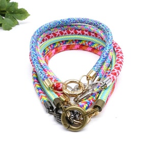 ID Tag Collar for Dogs and Cats - Lightweight 6mm Round Cord Collar - Vibrant Colours - Handmade to Order