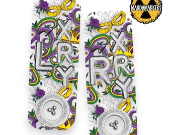Mardi Gras BB Xray Markers Customized with Lead Initials