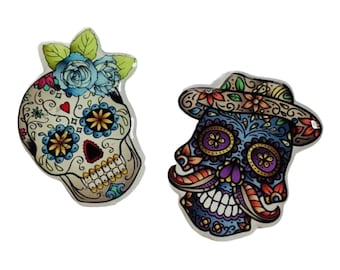 Mr and Mrs Day of the Dead Xray Markers Customized with Initials