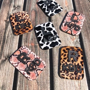 Animal Print Xray Markers Customized with Black Lead Initials